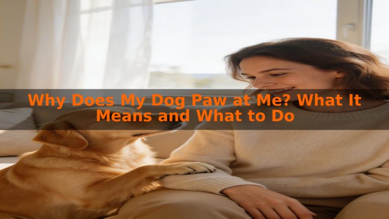 Why Does My Dog Paw at Me? What It Means and What to Do